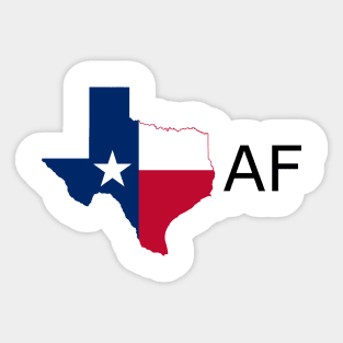 Texas Flag State Outline AF (black) Sticker